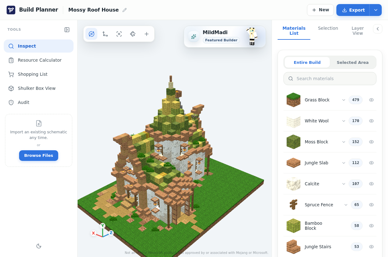 Build Planner screenshot