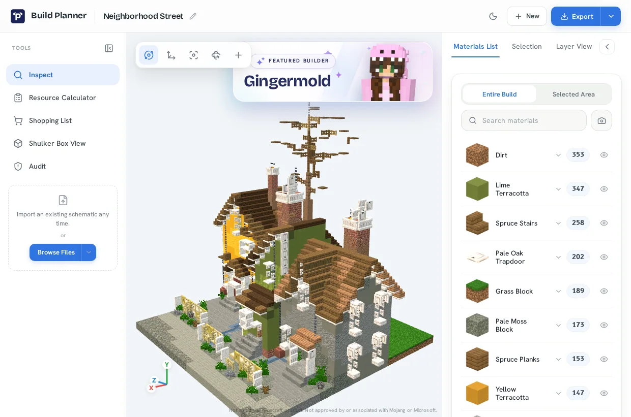 Build Planner screenshot