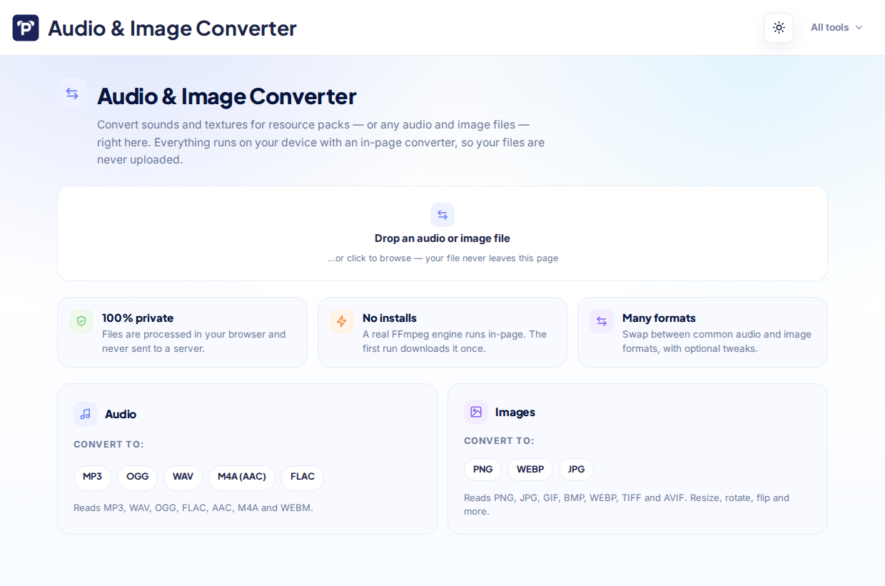 Audio & Image Converter screenshot