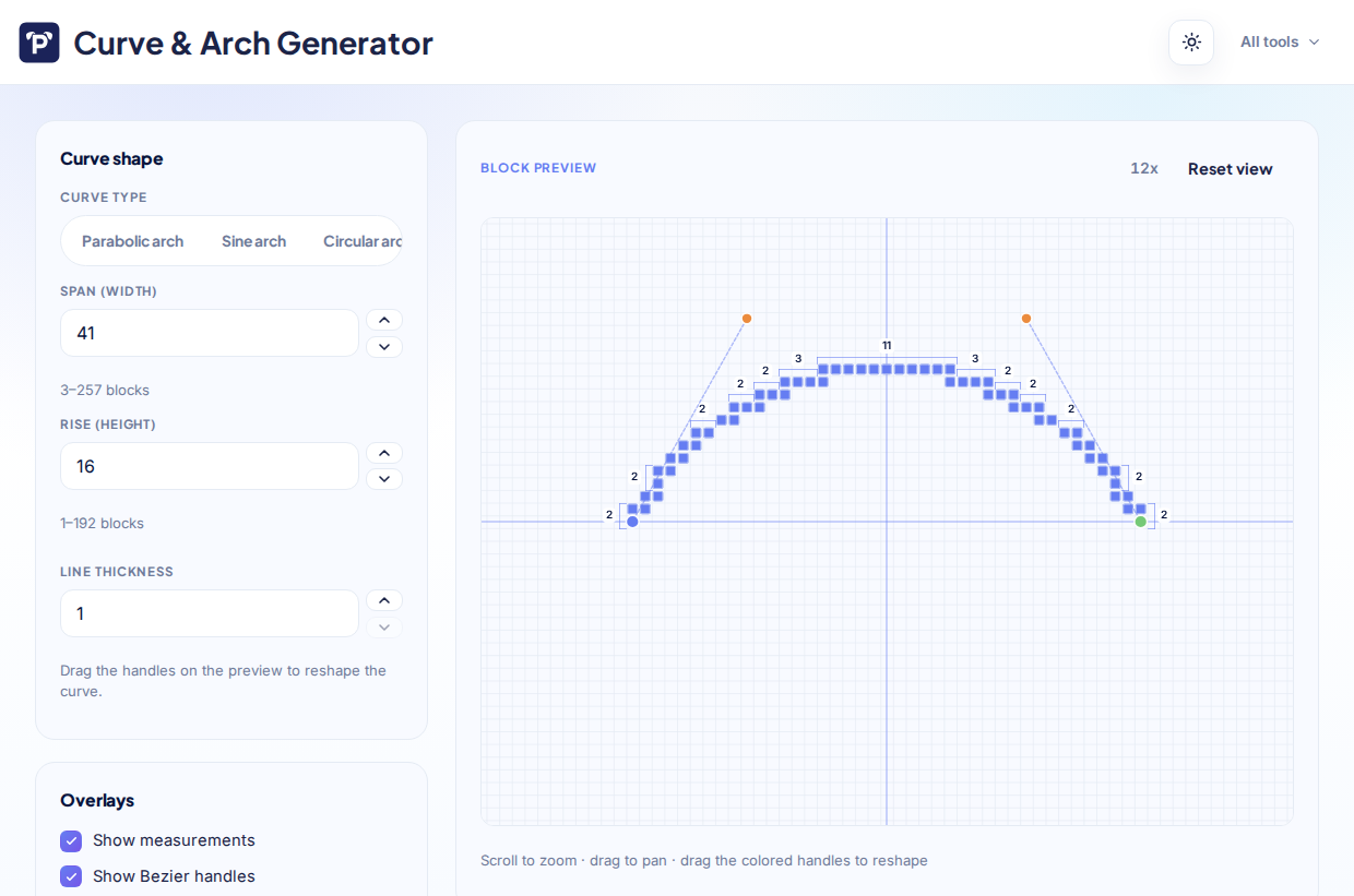 Curve & Arch Generator screenshot