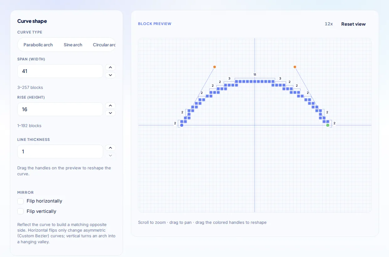 Curve & Arch Generator screenshot