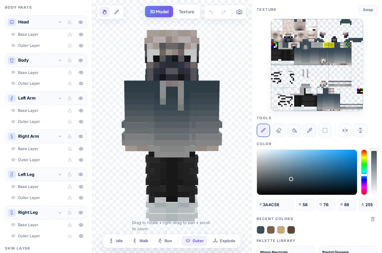 Skin Editor screenshot